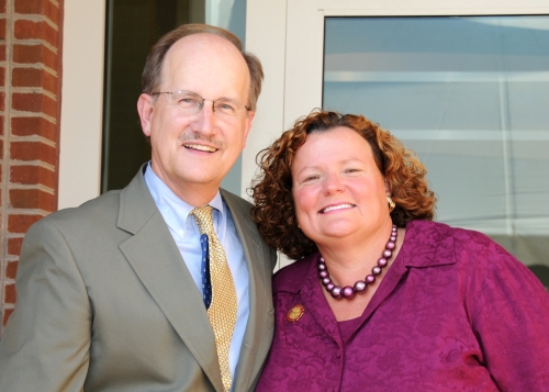 Rick Givens with SU President Janet Dudley-Eshbach